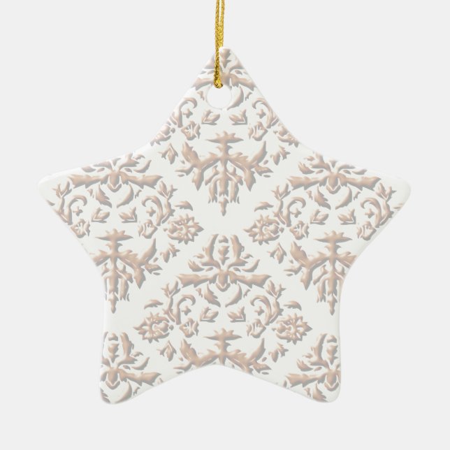 3D Damasks Ceramic Ornament (Front)