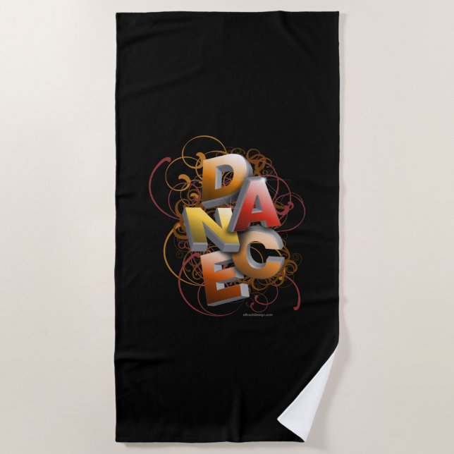3D Dance (Fall) Beach Towel (Front)