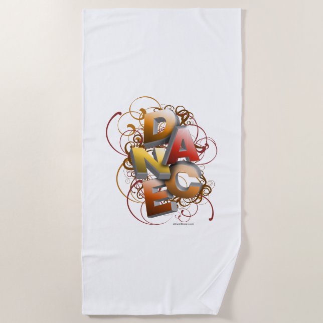 3D Dance (Fall) Beach Towel (Front)