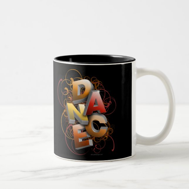 3D Dance (Fall) Two-Tone Coffee Mug (Right)