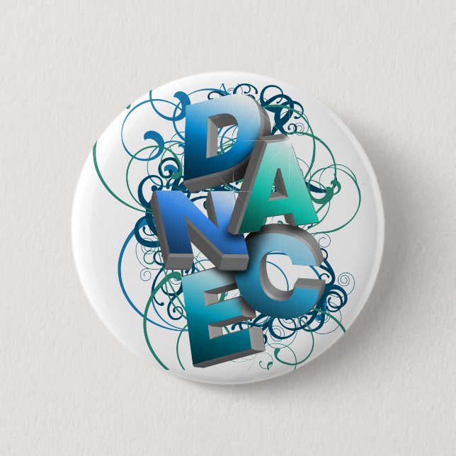 3D Dance (Spring) 2 Inch Round Button (Front)