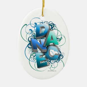 3D Dance (Spring) Ceramic Ornament