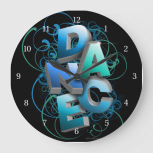 3D Dance (spring) Large Clock