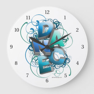 3D Dance (spring) Large Clock