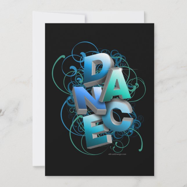 3D Dance (Spring) Recital Invitation (Front)