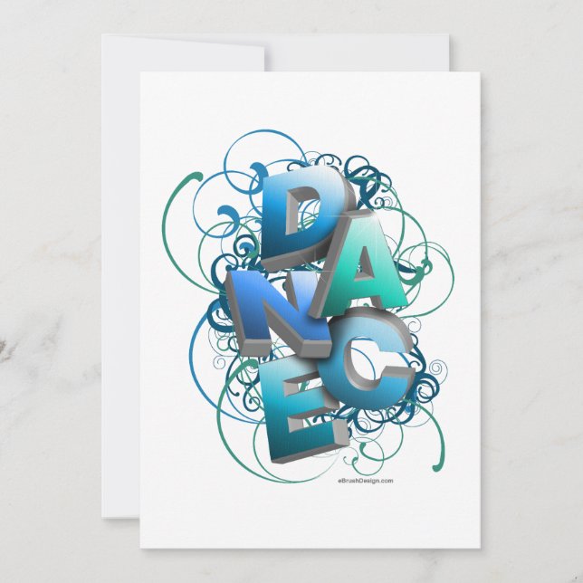 3D Dance (Spring) Recital Invitation (Front)