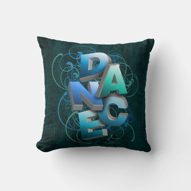 3D Dance (Spring) Throw Pillow (Front)