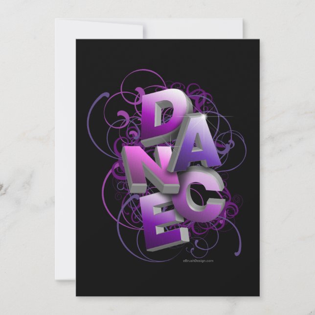 3D Dance (Summer) Recital Invitation (Front)