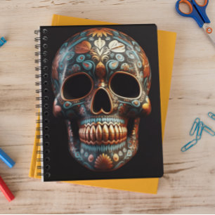 3D Day of the Dead skull Notebook