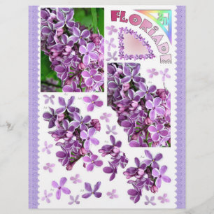 3D Decoupage - Floriade - Lilac garden flowers