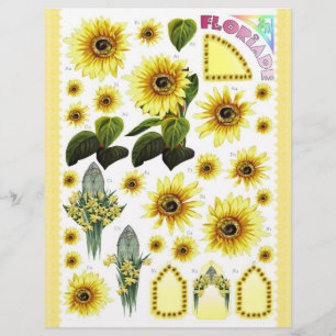 3D Decoupage - Floriade - Yellow sunflower