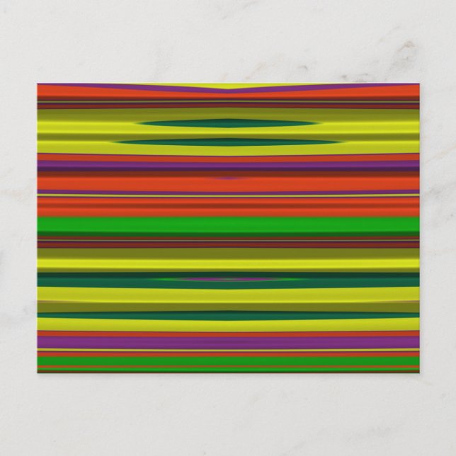 ~ 3D Design Pattern ~ Christmas Colors~ Postcard (Front)