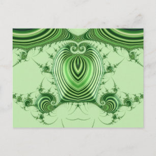 ~ 3D Design Pattern ~ Christmas Greens ~ Postcard