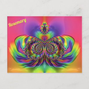 ~ 3D Design Pattern ~ Multi Colours ROSEMARY Postcard