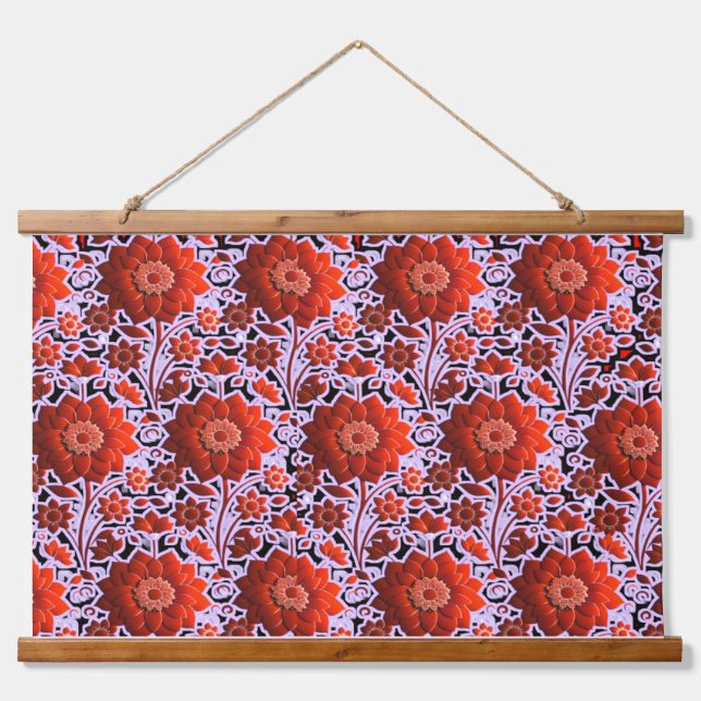 3D Digital Design Wood-Topped Wall Tapestries (Front)