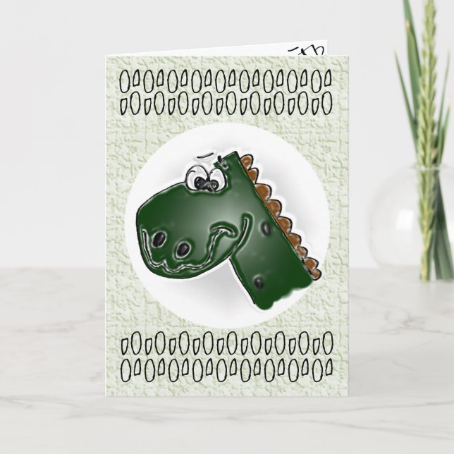 3D Dinosaur 3rd Birthday Card (Front)