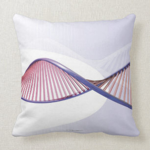 3D DNA Sweep Throw Pillow