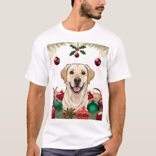3D Dog in christmas T-Shirt