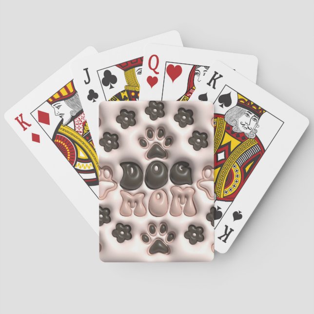 3D Dog Mom Playing Cards (Back)