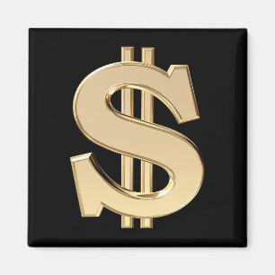 3D dollar sign Magnet