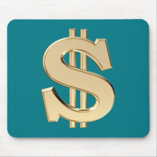 3D dollar sign Mouse Pad