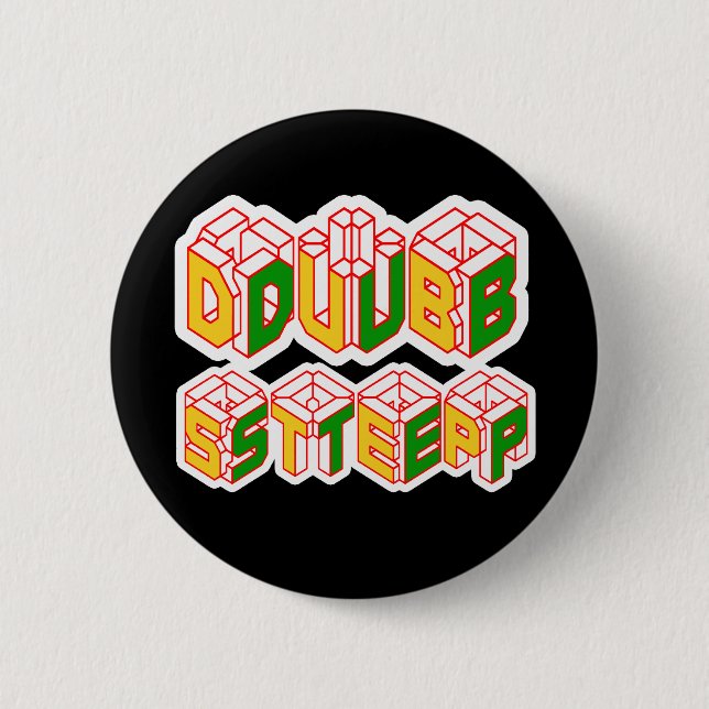 3D Dubstep shirt 2 Inch Round Button (Front)