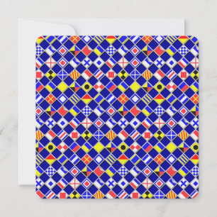 3D Effect Chequered Nautical Flag tiles Decor
