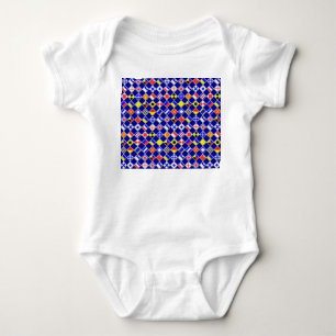 3D Effect Chequered Nautical Flag tiles Decor Baby Bodysuit