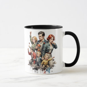 3D Effect Classic Cartoon Mug