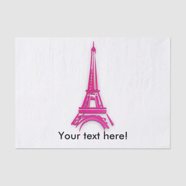 3d Eiffel tower, France clipart Tissue Paper (Front)