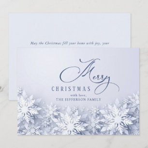 3D Elegant Snowflakes Christmas Greeting Holiday Card
