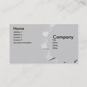 3D Embossed Look Gear Business Card
