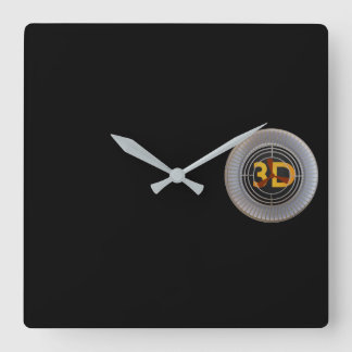 3D Engine Square Wall Clock