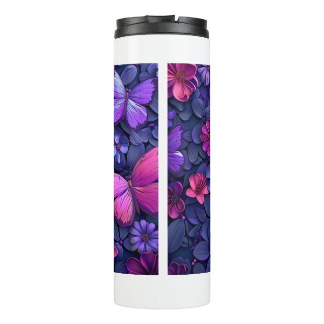 3D eye catching butterfly and flower mug (Back)