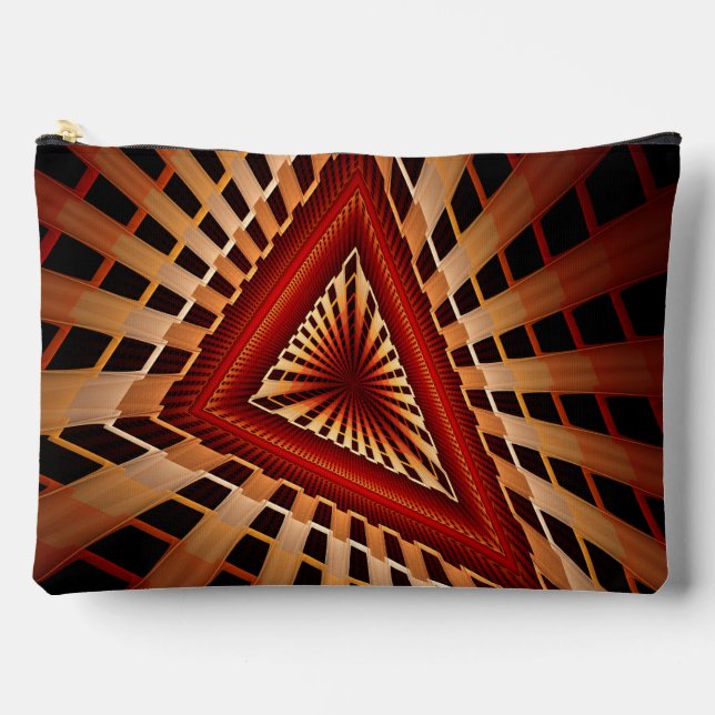 3D Fantasy Network Modern Fractal Graphic Design Accessory Pouch (Front)