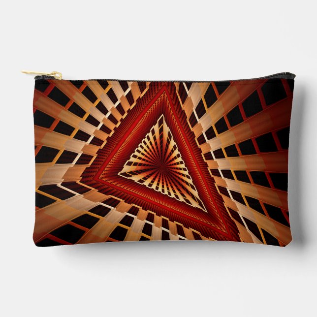 3D Fantasy Network Modern Fractal Graphic Design Accessory Pouch (Front)