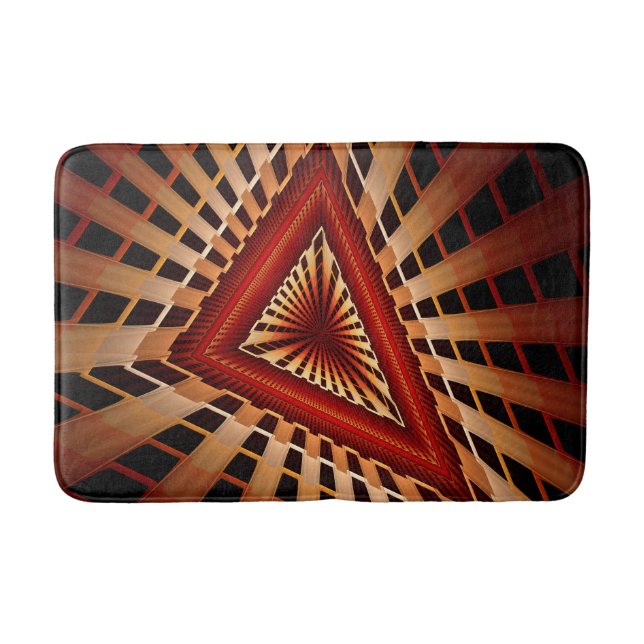 3D Fantasy Network Modern Fractal Graphic Design Bath Mat (Front)
