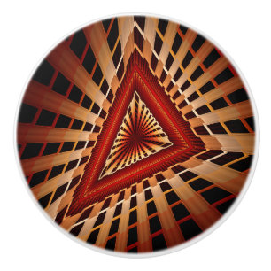 3D Fantasy Network Modern Fractal Graphic Design Ceramic Knob