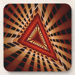 3D Fantasy Network Modern Fractal Graphic Design Coaster