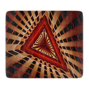 3D Fantasy Network Modern Fractal Graphic Design Cutting Board