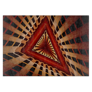 3D Fantasy Network Modern Fractal Graphic Design Cutting Board