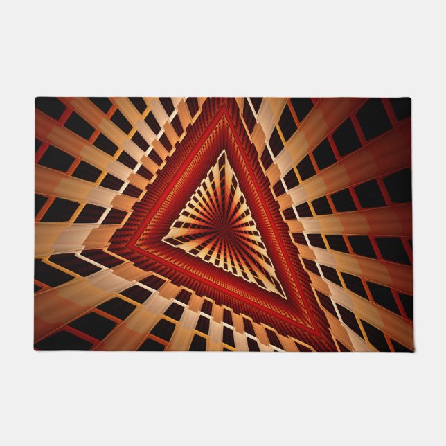 3D Fantasy Network Modern Fractal Graphic Design Doormat (Front)