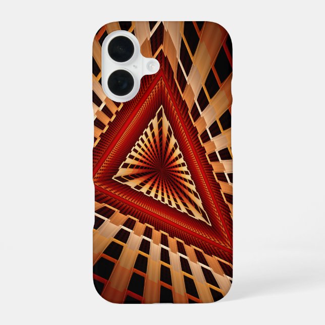 3D Fantasy Network Modern Fractal Graphic Design iPhone 16 Case (Back)