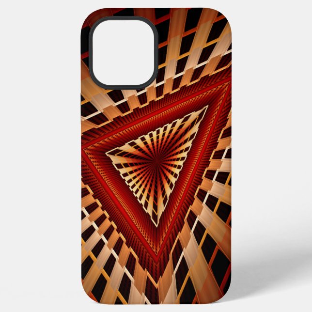 3D Fantasy Network Modern Fractal Graphic Design iPhone Case (Back)