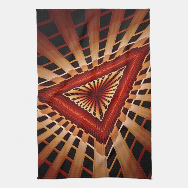 3D Fantasy Network Modern Fractal Graphic Design Kitchen Towel (Vertical)