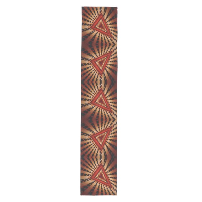 3D Fantasy Network Modern Fractal Graphic Design Medium Table Runner (Front)
