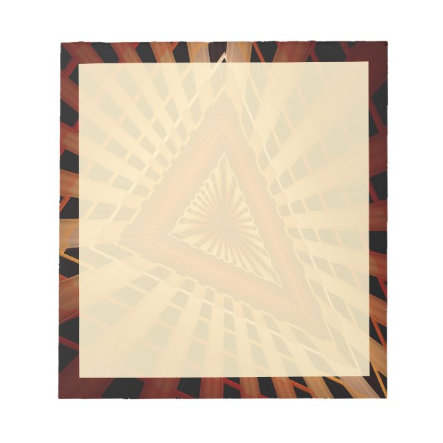 3D Fantasy Network Modern Fractal Graphic Design Notepad (Front)