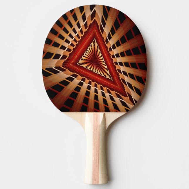 3D Fantasy Network Modern Fractal Graphic Design Ping Pong Paddle (Front)