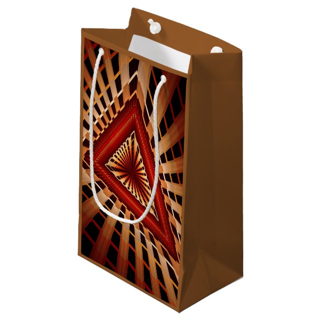 3D Fantasy Network Modern Fractal Graphic Design Small Gift Bag (Front Angled)