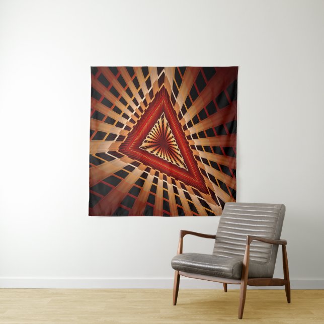 3D Fantasy Network Modern Fractal Graphic Design Tapestry (In Situ)